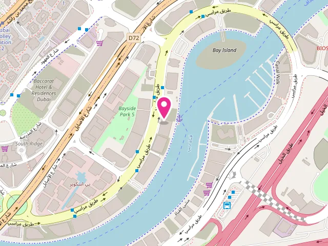 Map showing the location of Keynes laundry at DAMAC Maison Canal Views Shop 1 - الخليج التجاري - دبي - United Arab Emirates
