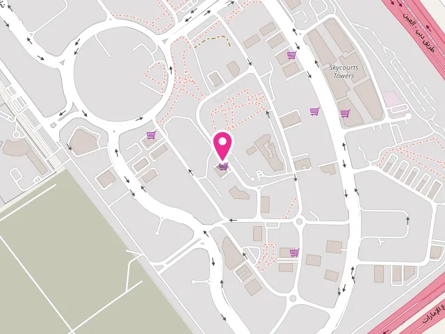 Map showing the location of Land Street Laundry at Solitaire Cascades Building, Shop No:1 - وادي الصفا 5 - Wadi Al Safa 5 - دبي - United Arab Emirates