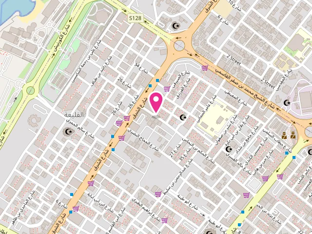 Map showing the location of مغسلة الاصول at 9CF2+GCW - Bu Tena - Sharjah - United Arab Emirates