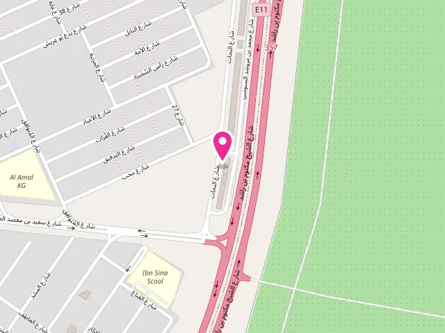 Map showing the location of بي وايت دراي كلين at E11 - Al Shahama - New Shahamah - Abu Dhabi - United Arab Emirates