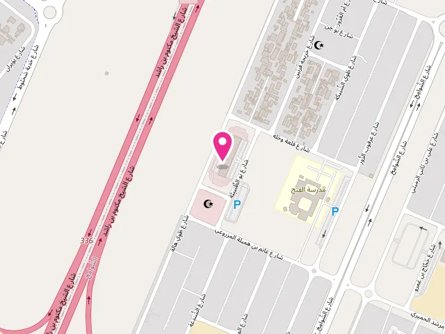 Map showing the location of مصبغة الشوامخ at 108 Tawi Halah St - Al Shawamekh - SHM1 - Abu Dhabi - United Arab Emirates