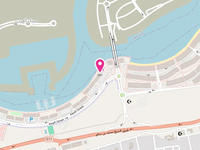 Map showing the location of Laundry Hashir مصبغة حاشر at Road - Al Riffa - Ras Al Khaimah - United Arab Emirates