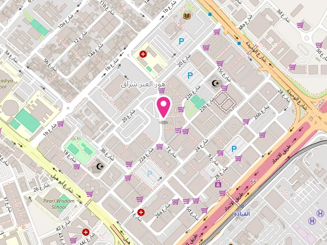 Map showing the location of المغسله الملكيه at 9 20th St - Hor Al Anz East - Deira - Dubai - United Arab Emirates