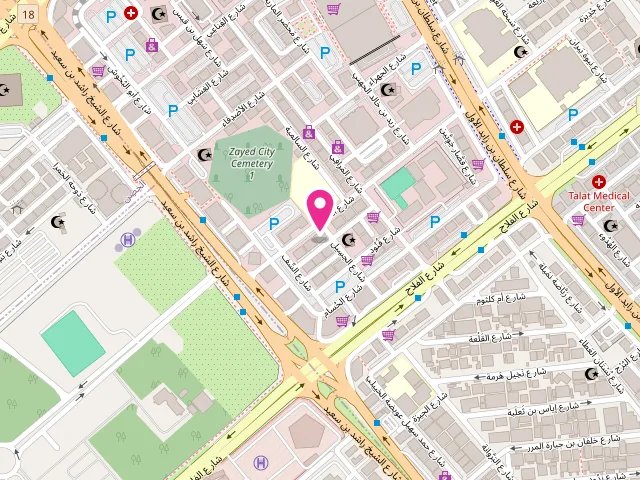 Map showing the location of Laundry Locker at Tawi Niqrah St - شارع الفلاح - near Lulu Express - Madinat Zayed - Zone 1 - أبو ظبي - United Arab Emirates
