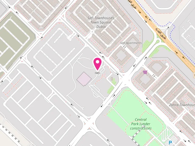 Map showing the location of Laundry Van by Fresh Threads - 001 at North Boulevard - Townsquare - Dubai - United Arab Emirates