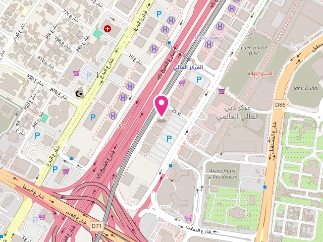 Map showing the location of LaundryVan DIFC Br at D Block - Mezzanine Floor Sheikh Zayed Rd - Trade Center Second - DIFC - Dubai - United Arab Emirates