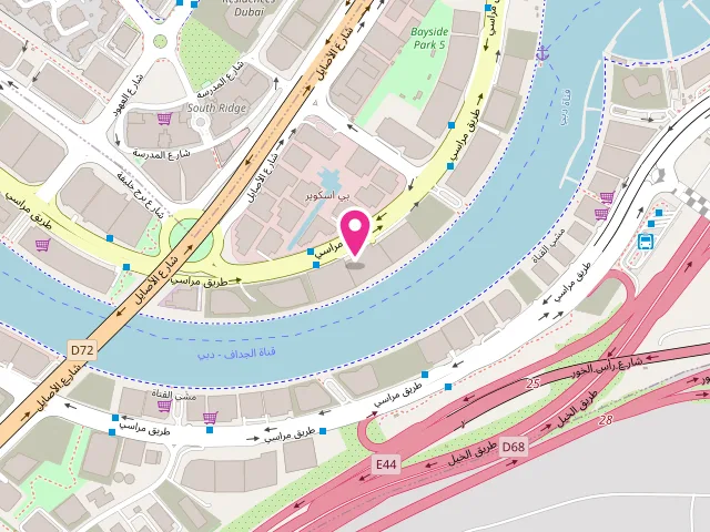 Map showing the location of Lavish Laundry at Majestic Tower - Business Bay - Dubai - United Arab Emirates