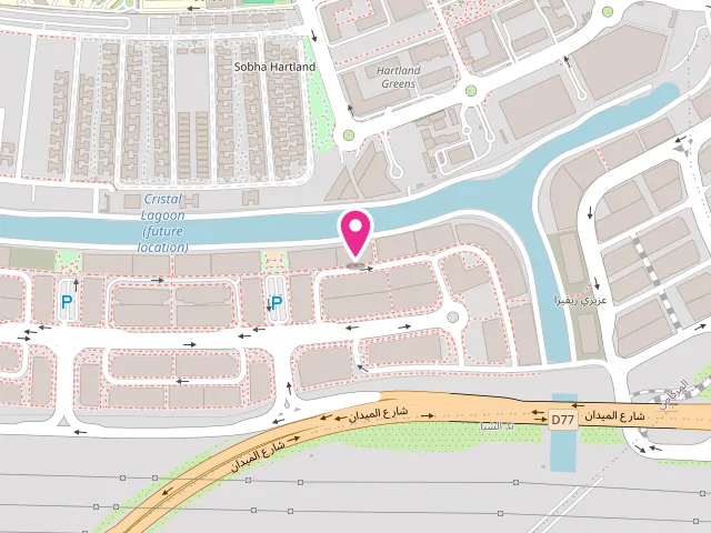 Map showing the location of Lavo Laundry at azizi rivira - Al Merkadh - Nad Al Sheba 1 - Dubai - United Arab Emirates