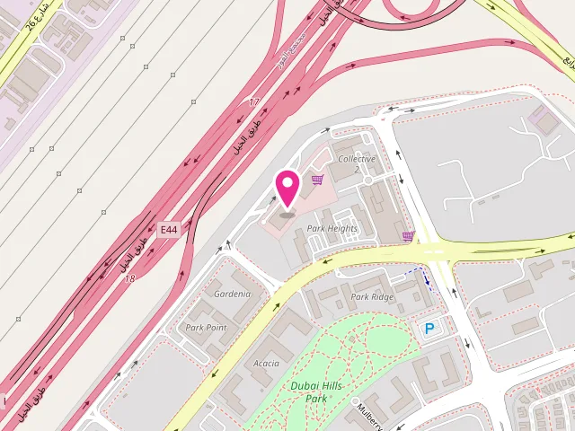 Map showing the location of Le Degraissage Laundry - Dubai Hills Estate at Shop 04 - Dubai hills estate, Park heights square 2 - حدائق الشيخ محمد بن راشد - دبي - United Arab Emirates