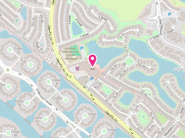 Map showing the location of Le Degraissage Laundry - Meadows at The Meadows Village - Al Thanyah Fourth - Dubai - United Arab Emirates