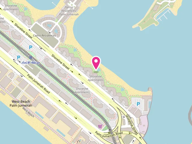 Map showing the location of Le Degraissage Laundry - Palm Jumeirah at Palm Jumeirah Al manhal building no 04 shop no B-108 - نخلة جميرا - دبي - United Arab Emirates