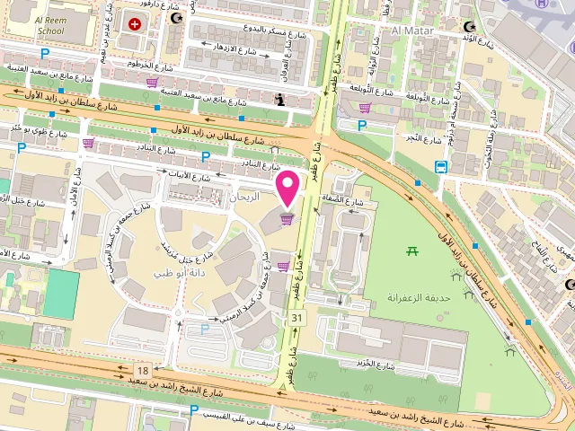 Map showing the location of Lily’s Dry Cleaning at Al Murjan Tower - 26 شارع أغتيل - Al Sa`Adah - E40 - Abu Dhabi - United Arab Emirates