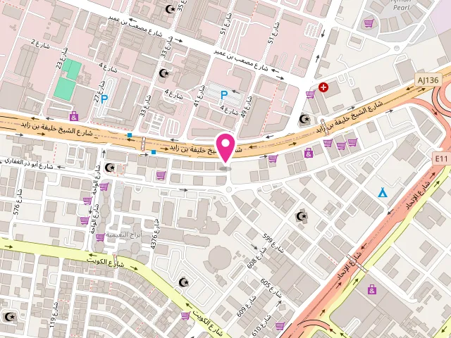 Map showing the location of Location Automatic Laundry - مصبغة لوكيشن الأتوماتيكيه at Sheikh Khalifa Bin Zayed St - Al Nuaimia 1 - Ajman - United Arab Emirates