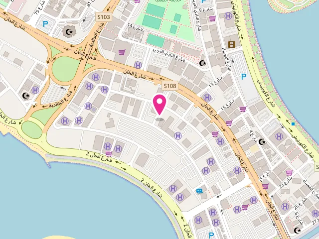 Map showing the location of Lorance Laundry at 89HF+744 - Al Khan - Sharjah - United Arab Emirates