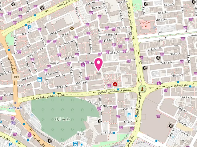 Map showing the location of Madeenat Al Eman Laundry at Shop 1, Khalid Mohamed Ali Badri Building 118 Naif - 42 36C Street - نايف - ديرة - دبي - United Arab Emirates
