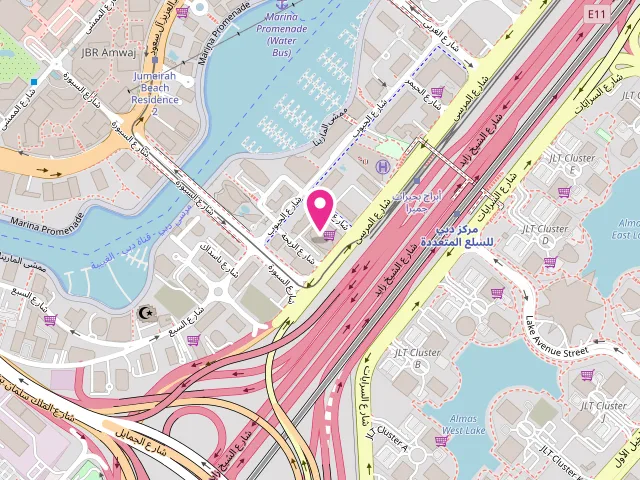 Map showing the location of Maham Laundry at Almaya supermarket, Dream Tower 1 - G Floor - دبي مارينا - دبي - United Arab Emirates