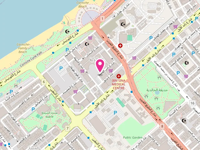 Map showing the location of Makwaji Laundry at 21 شارع الفَسكَر - SPAR - KHALIDIYA - سبار - الخالدية - Khalidiyah St - Al Bateen - W10 - Abu Dhabi - United Arab Emirates