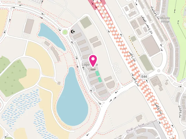 Map showing the location of Max clean Laundry at Lago Vista Tower B - معيصم الأولى - Dubai Production City - دبي - United Arab Emirates