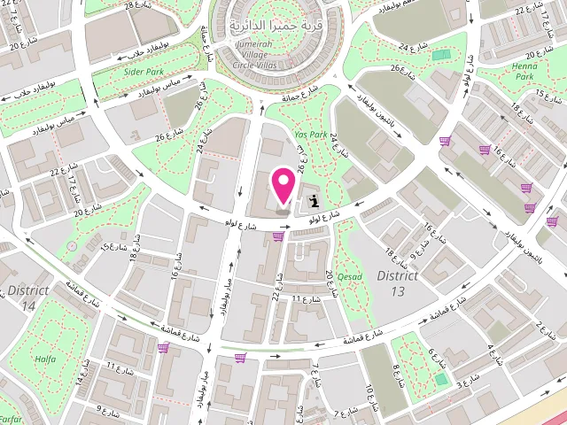 Map showing the location of Max White Laundry at Plaza Residence, Block D - البرشاء جنوب الرابعة - قرية جميرا الدائرية - دبي - United Arab Emirates