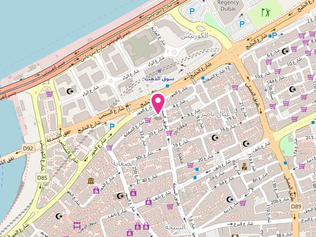 Map showing the location of Mayali Star Laundry at 9 4th Street - Al Dhagayab - الضغاية - السبخة - دبي - United Arab Emirates