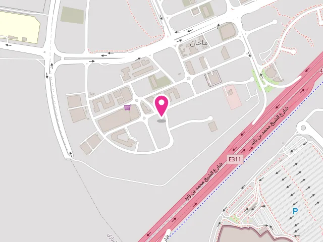 Map showing the location of MM Laundry - Majan at Mangrove Plaza - Shop No - 02 - Wadi Al Safa 3 - Majan - Dubai - United Arab Emirates