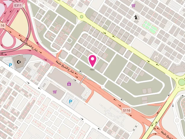 Map showing the location of MM Laundry - Muwaileh Commercial at Kay 12 Building, Tower-B - تجارية مويلح - المنطقة الصناعية - الشارقة - United Arab Emirates