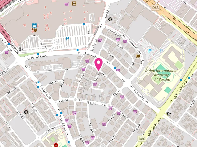 Map showing the location of Mother Load Laundry at City Stay Prime Hotel Apartment Building - Al Barsha 1, Behind City Max Hotel - البرشاء الأولى - البرشاء - دبي - United Arab Emirates
