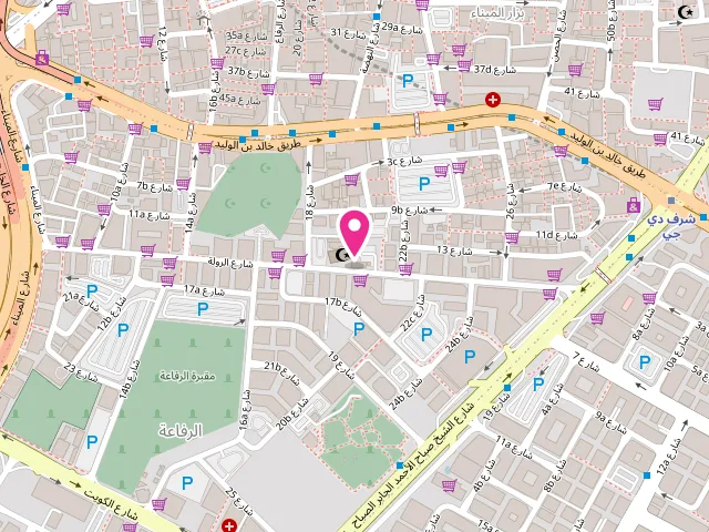 Map showing the location of Najmat al rifaa Laundry services at Rolla street - Al Raffa - Dubai - United Arab Emirates
