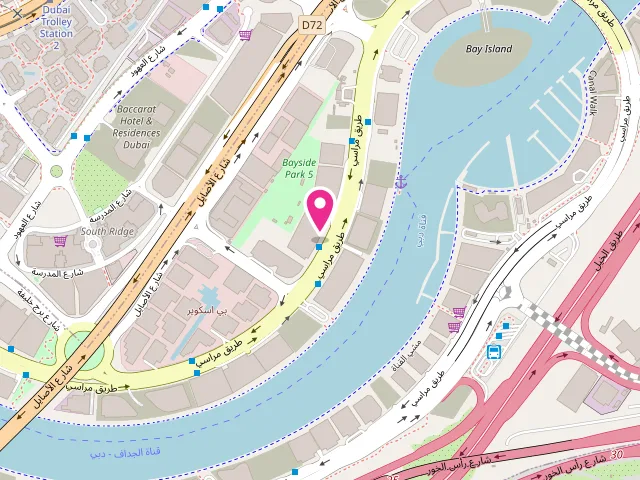 Map showing the location of New Rose Laundry | Best Laundry & Drycleaners in Business Bay, Dubai at Marasi Dr - Business Bay - Dubai - United Arab Emirates