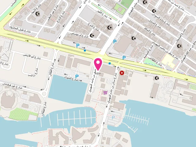 Map showing the location of Newlook Laundry at F84Q+98M - Al Bateen - W35 - Abu Dhabi - United Arab Emirates
