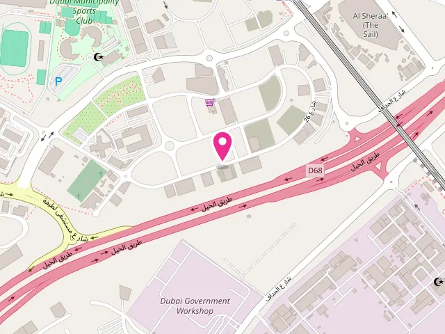 Map showing the location of Noor Al Jidaf Laundry at al shafar building - Al Jadaf - Dubai - United Arab Emirates