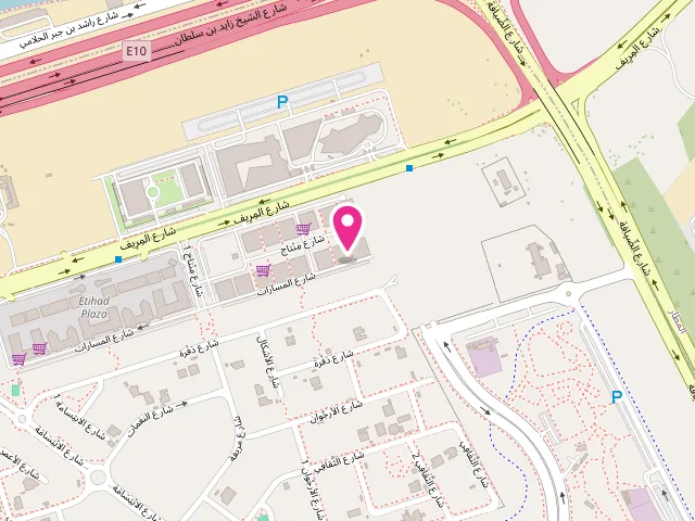 Map showing the location of Noor Al Libas Laundry مصبغة نور اللباس at Shop #03, Building #C66, SE-45 A - Khalifa City - SE45 - Abu Dhabi - United Arab Emirates