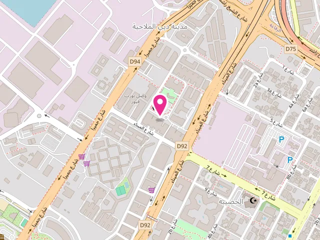 Map showing the location of Noor alsama laundry at Madinat Dubai Al Melaheyah - Al Mina - Dubai - United Arab Emirates