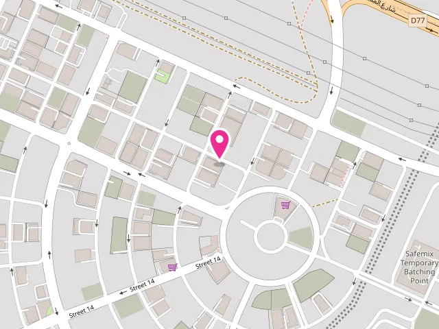 Map showing the location of Noor ZamZam Laundry at Farah Residency IC3 - R-22 9th Street - ورسان الرابعة - مرحلة المدينة الدولية - ٢ - دبي - United Arab Emirates