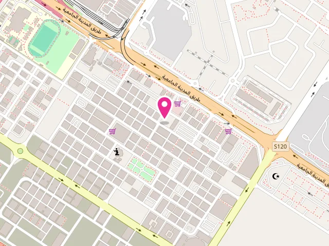 Map showing the location of OCEAN STAR LAUNDRY at University Road Muwaileh Commercial - Al mamsha Arada - تجارية مويلح - الزاهية - الشارقة - United Arab Emirates