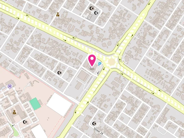 Map showing the location of Orange Star Laundry at Sharjah Co-Op Sweihat - Wasit Suburb - Sharjah - United Arab Emirates