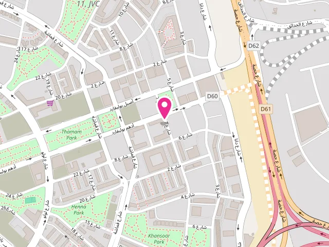Map showing the location of Perfect wash laundry at قرية جميرا الدائرية - Al Barsha South Fourth - Jumeirah Village Circle - Dubai - United Arab Emirates