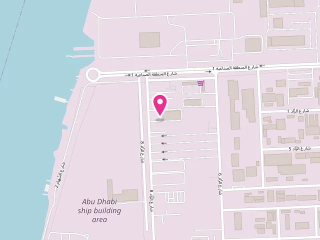 Map showing the location of Pickeez Laundry at store 8 - Musaffah - MW4 - Abu Dhabi - United Arab Emirates