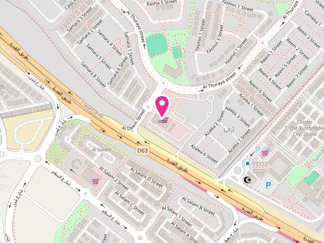Map showing the location of Primavera Dry Cleaning - Arabian Ranches at Al Qudra Rd - Wadi Al Safa 7 - Arabian Ranches 2 - Dubai - United Arab Emirates