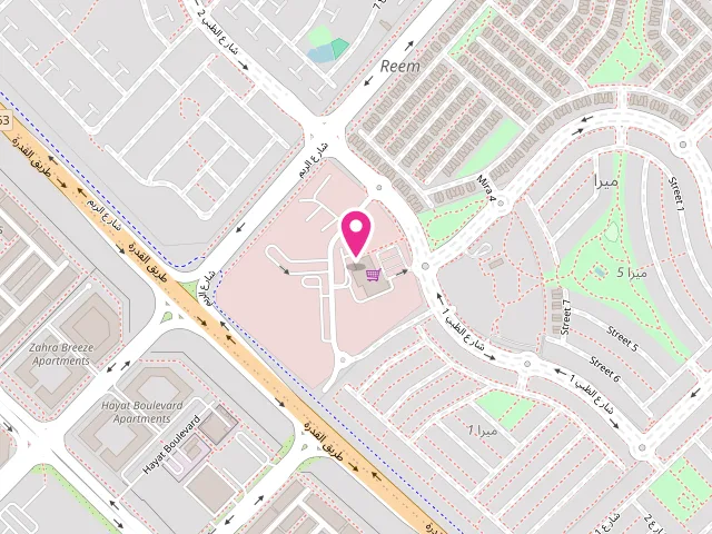 Map showing the location of Primavera Dry Cleaning - Mira Town at Mira Town Center - Al Qudra Rd - Al Yalayis 1 - Dubai - United Arab Emirates