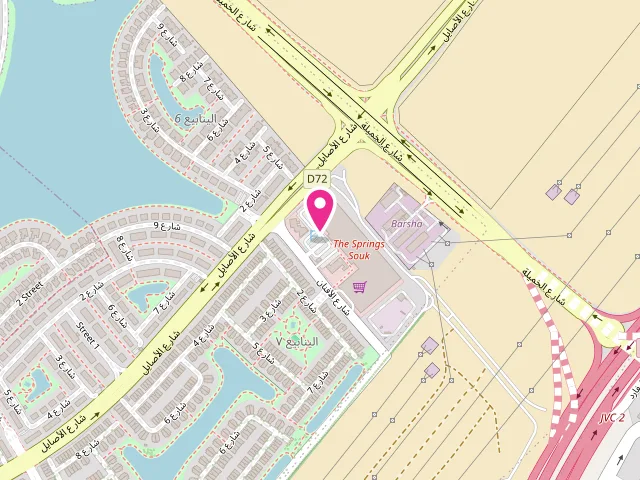 Map showing the location of Primavera Dry Cleaning - Springs at Al Afnan St The Springs Souk - الثنيه الرابعة - دبي - United Arab Emirates