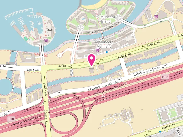 Map showing the location of Pro Diamond Touch Automatic Laundry | مصبغة برو دايموند تاتش الأتوماتيكية at Shop No 2, Tala building - Beach - بوليفارد الراحة - الرَّاحَة - شاطئ الراحة غرب 3 - أبو ظبي - United Arab Emirates