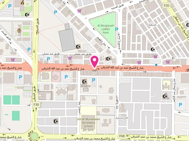 Map showing the location of Professional Automatic Laundry at Bin Ghanem Building - Shk. Hamad Bin Abdullah Al Sharqi St - Mraisheed - Fujairah - United Arab Emirates