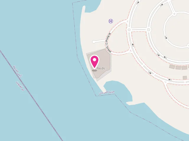 Map showing the location of Pure Laundry - Laundry, Home Cleaning, Sofa Cleaning, Carpet Cleaning at Jazeerat Al Marjan - Ras Al Khaimah - United Arab Emirates