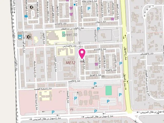 Map showing the location of Qbee Laundry at Mohamed Bin Zayed City - ME12 - Abu Dhabi - United Arab Emirates