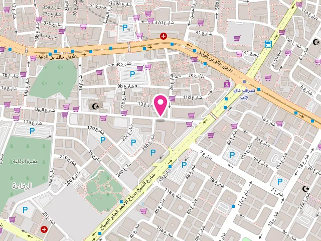 Map showing the location of Queen's Press Laundry at The Court Residence - 10b 39B St - Jumeirah - Jumeirah 1 - Dubai - United Arab Emirates