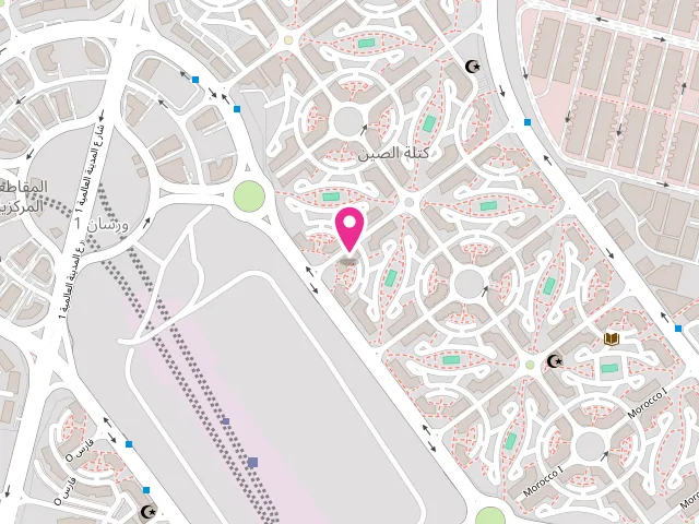 Map showing the location of Rezvaana Laundry at China B12 - E3 - Warsan First - Dubai International City - Dubai - United Arab Emirates