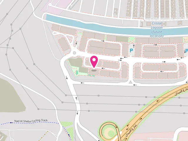 Map showing the location of Riviera Lagoon Laundry at Azizi Riviera 12 - Shop 03 - Mohammed Bin Rashid City - Al Merkadh - Dubai - United Arab Emirates