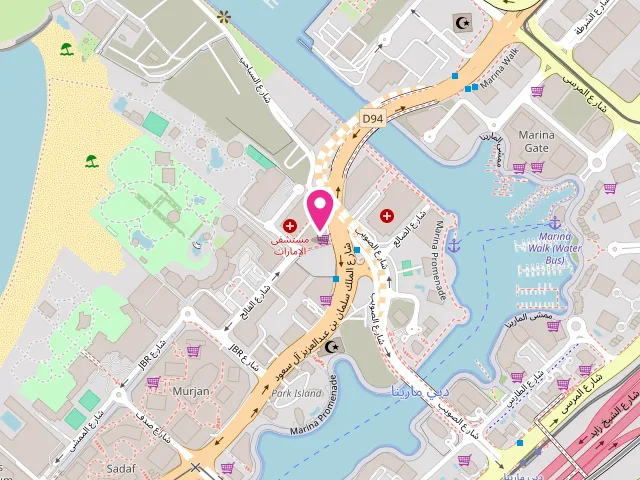 Map showing the location of Royal Monarch Laundry at D94 - Botanica Tower - دبي مارينا - دبي - United Arab Emirates