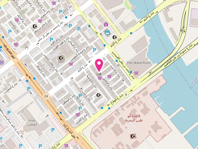 Map showing the location of RYAN'S DRY CLEAN at شارع الدقايق / بجوار المايا ماركت الزاهيه بجوار بوابة البحريه شارع الدقايق - متفرع من - Ar Reem St - Al Reem Island - E16 02 - Abu Dhabi - United Arab Emirates